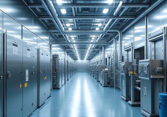 A clean and modern rare earth mineral processing facility.